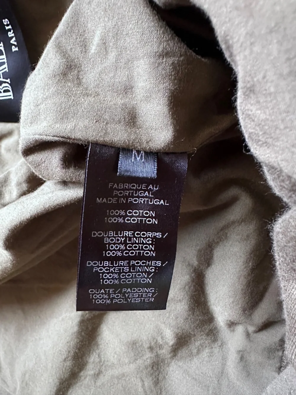 Title: Balmain Paris Napoleon Hooded Quilted Vest Olive M